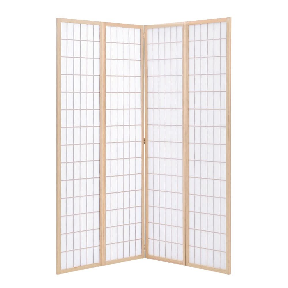 3/4 Panel Solid Wood Folding Room Divider Screen Stylish and Functional Partition