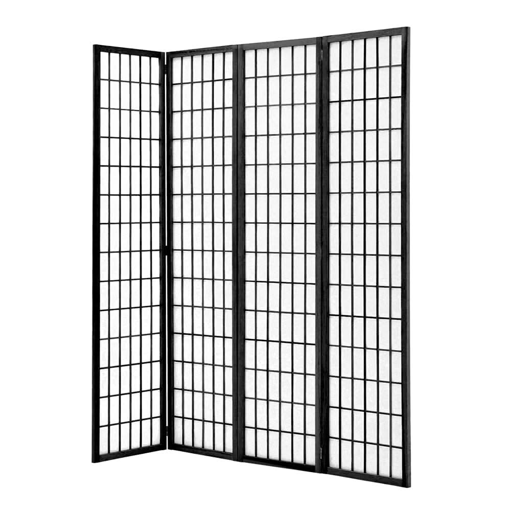 3/4 Panel Solid Wood Folding Room Divider Screen Stylish and Functional Partition