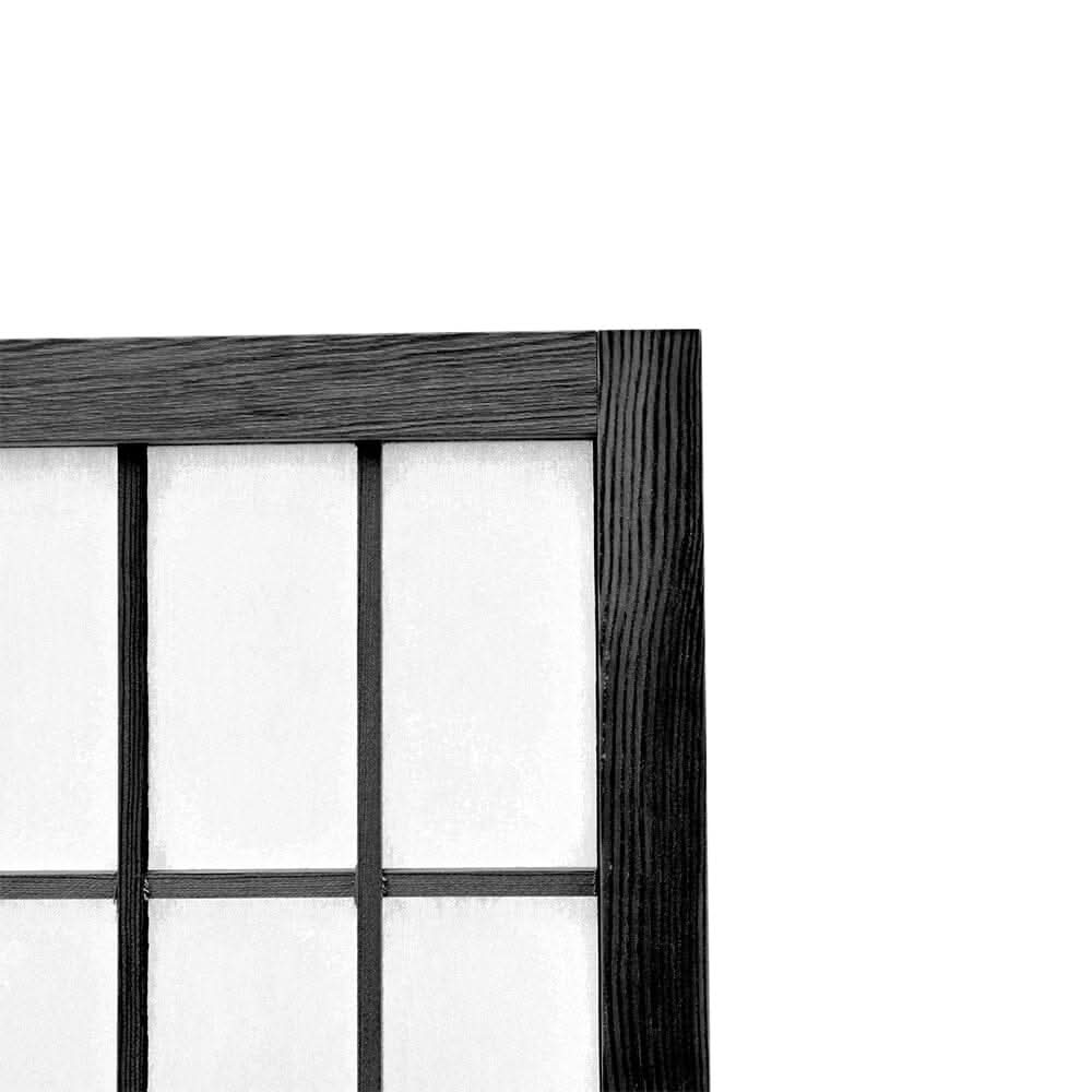 6-Panel Solid Wood Folding Room Divider Screen Natural