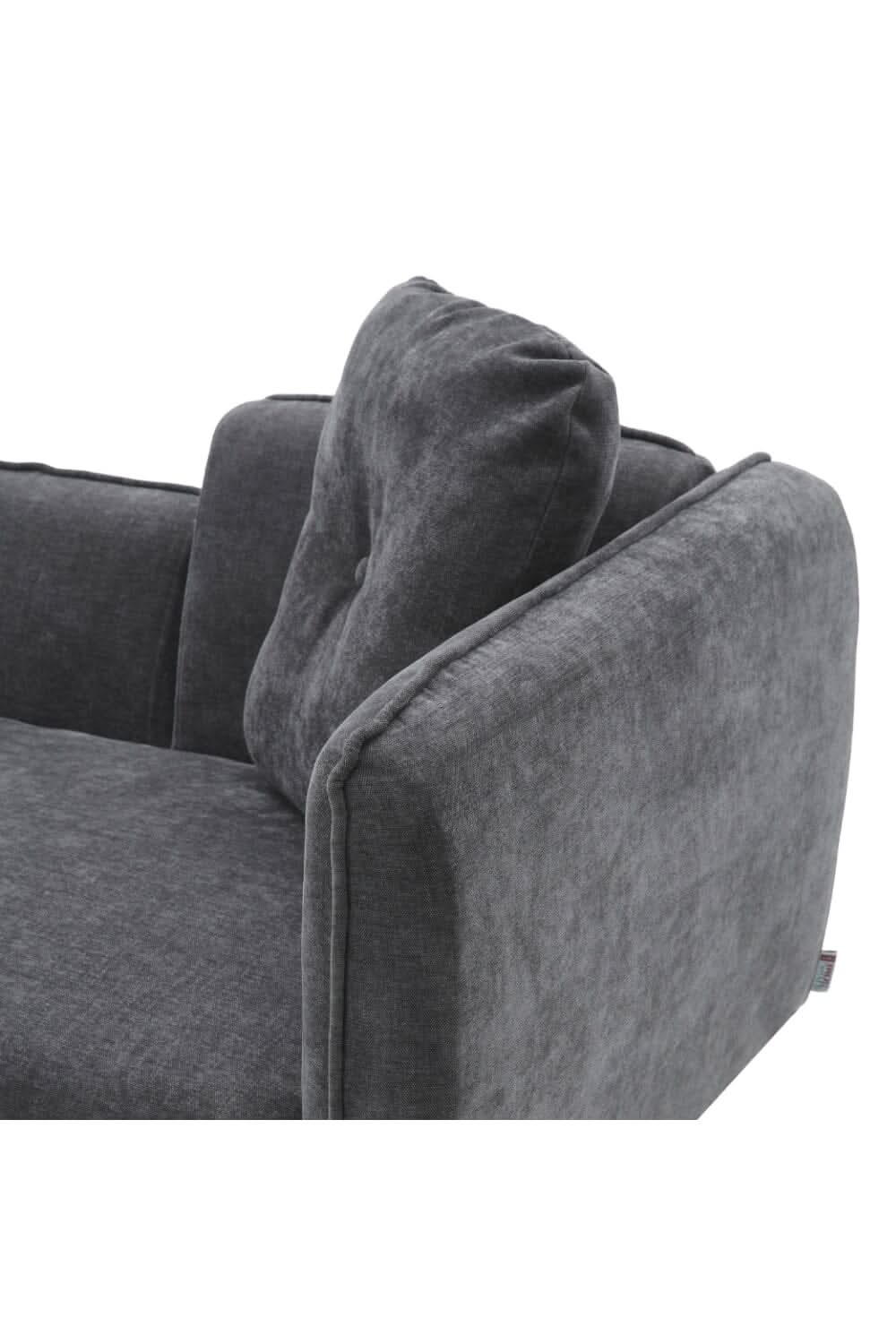 Linen Chaise Lounge with Tray Table