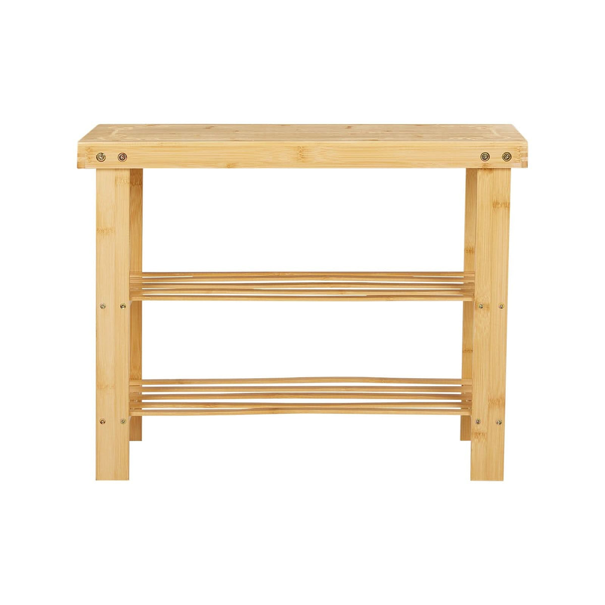 Natural Bamboo 3-Tier Shoe Rack Hallway Storage Organiser