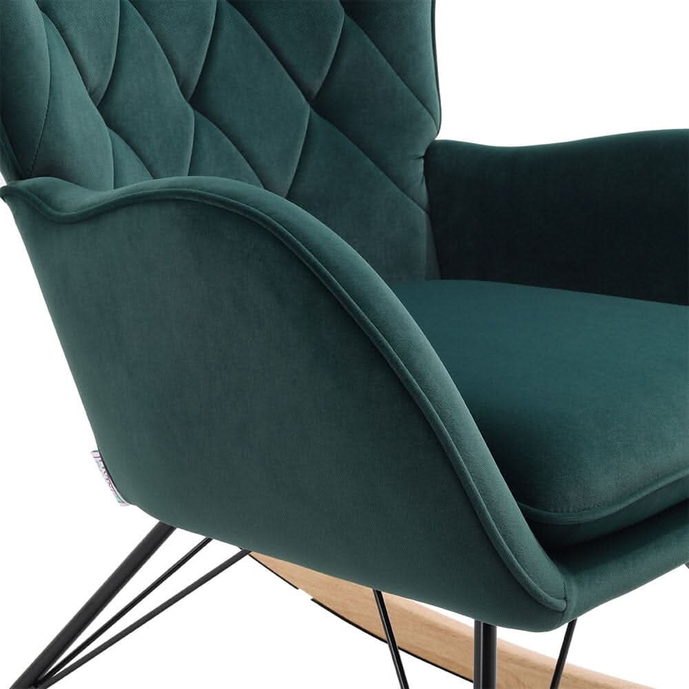 Modern Upholstered Rocking Chair for Living Room Bedroom