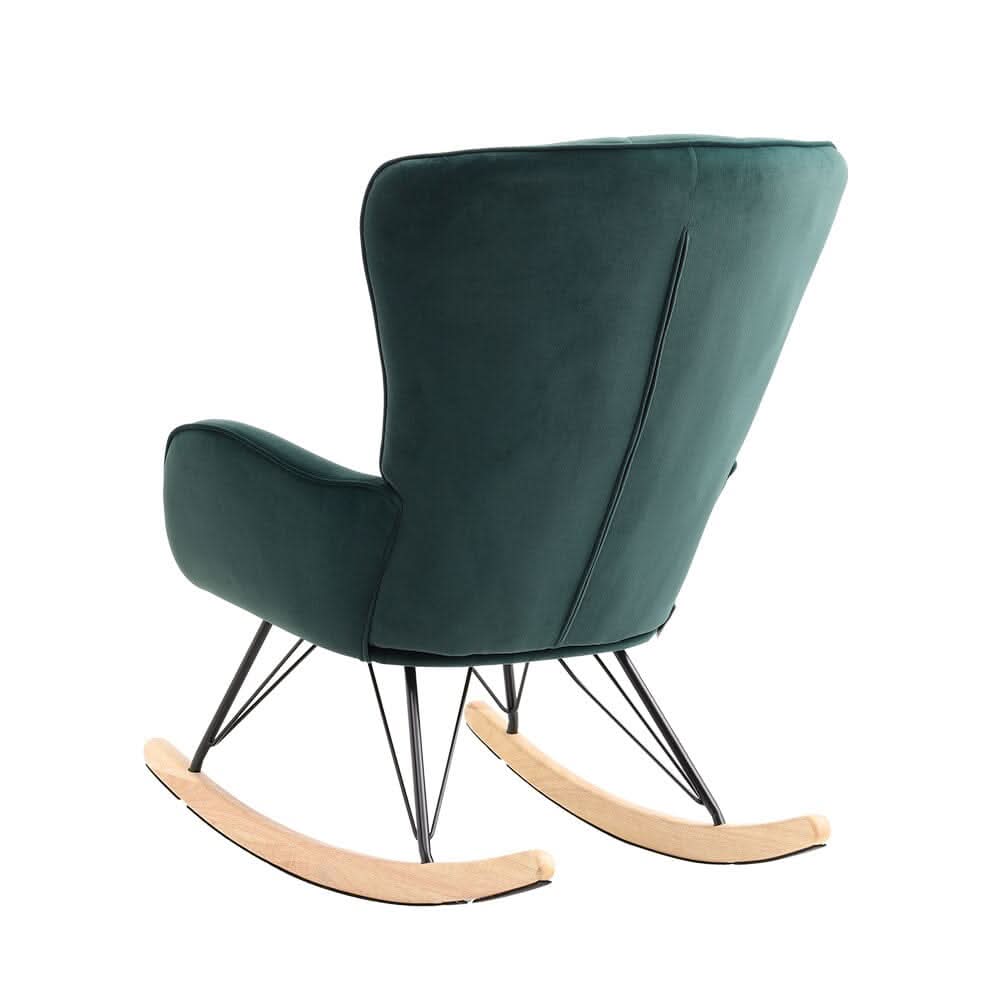 Modern Upholstered Rocking Chair for Living Room Bedroom