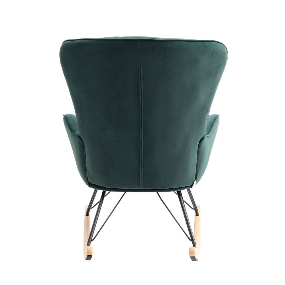 Modern Upholstered Rocking Chair for Living Room Bedroom