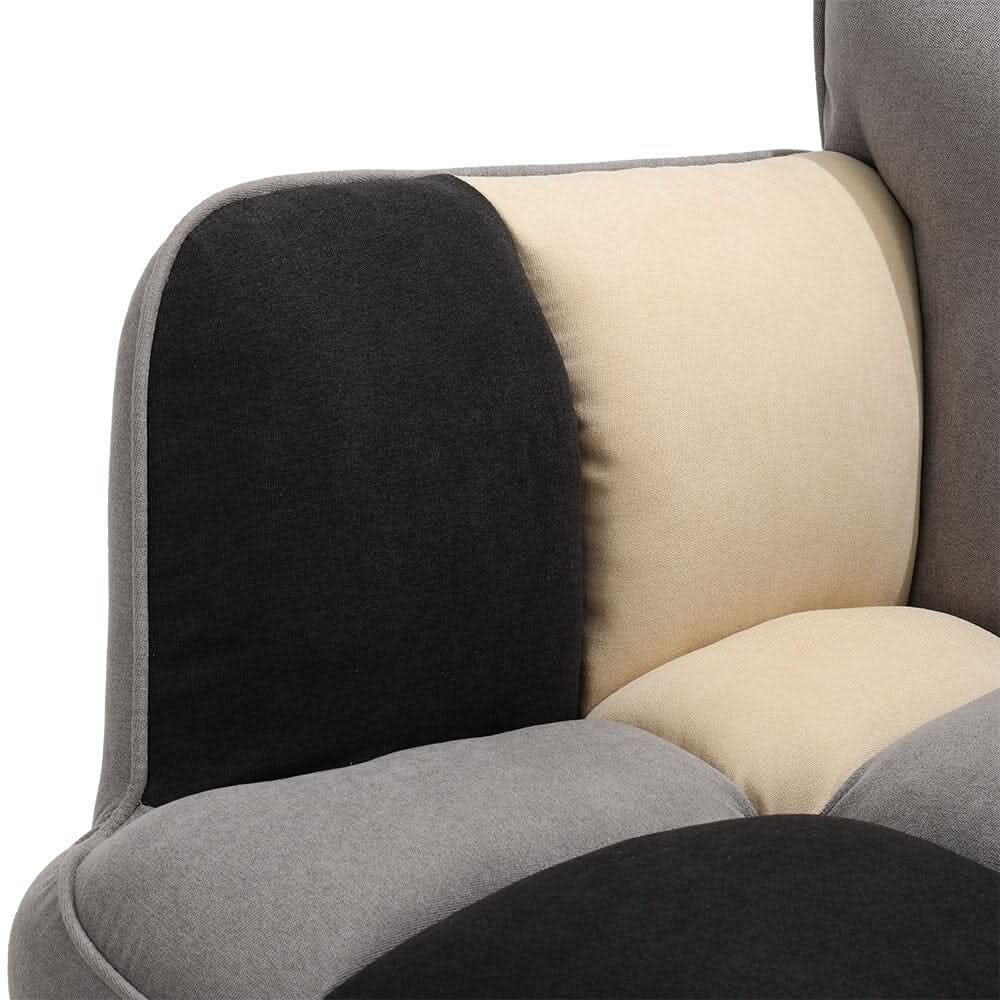 Tufted Linen Upholstered Rocking Chair