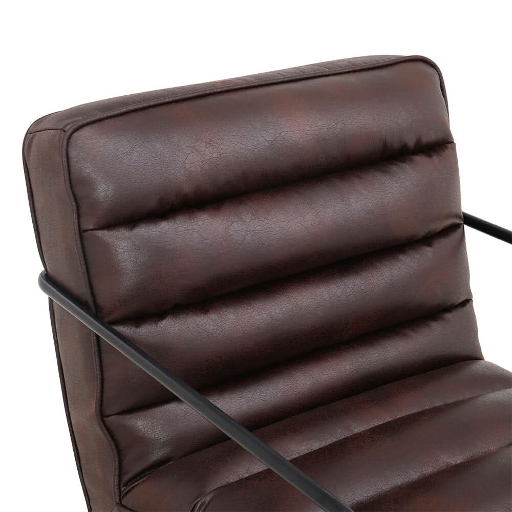 Contemporary Metal Legs Tufted Leisure Armchair