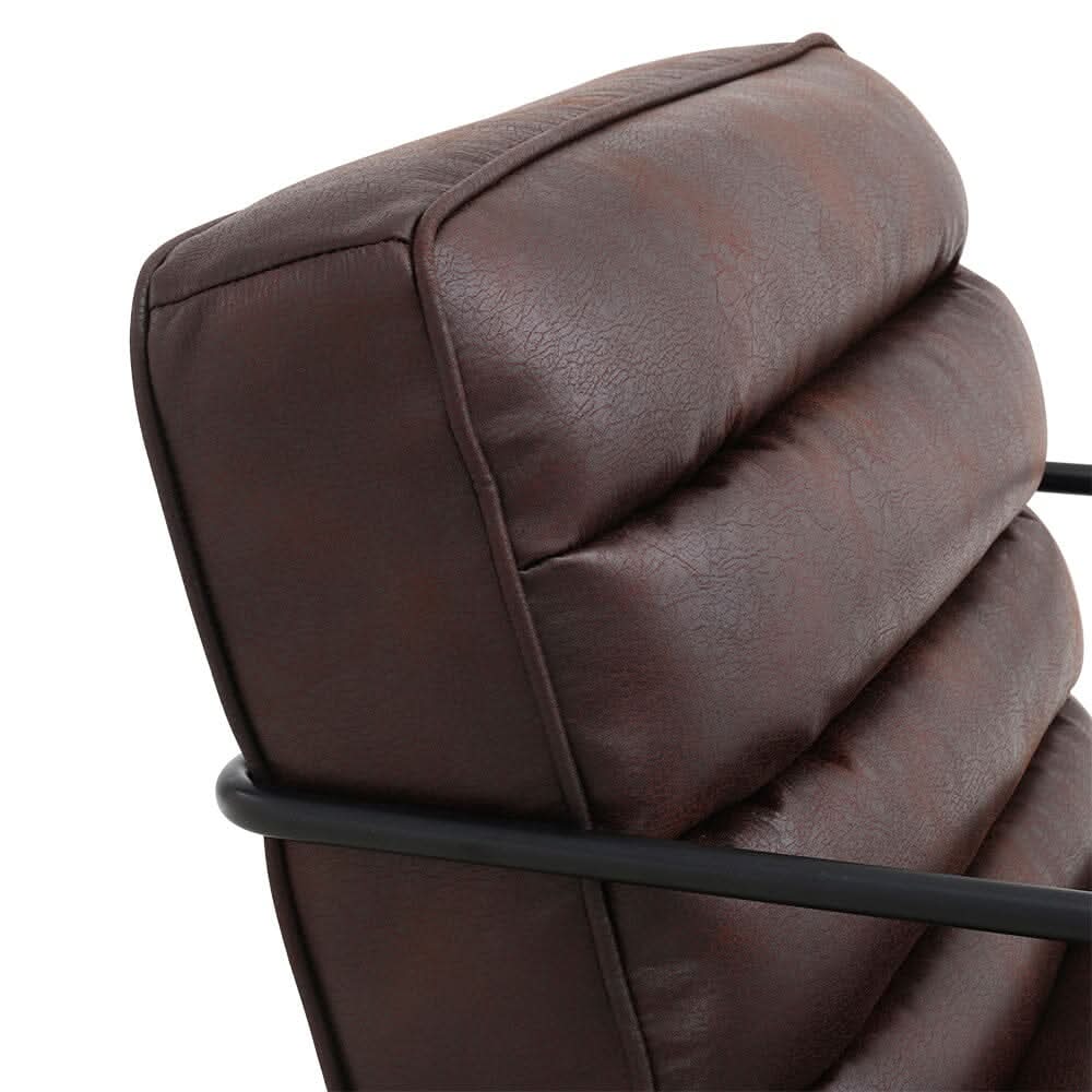 Contemporary Metal Legs Tufted Leisure Armchair