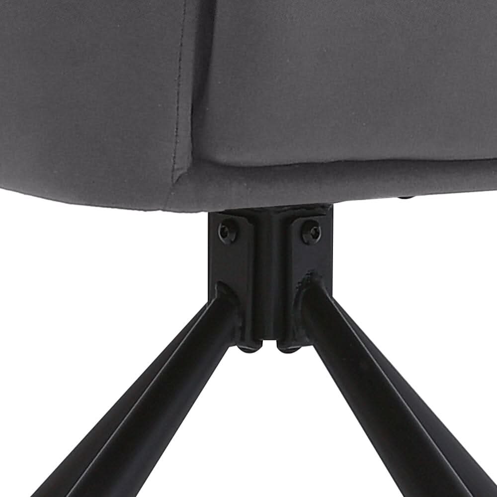 Modern Upholstered Swivel Armchair with Black Legs