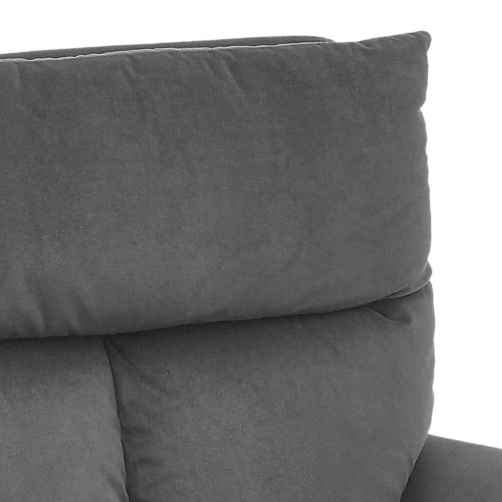 Modern Upholstered Swivel Armchair with Black Legs