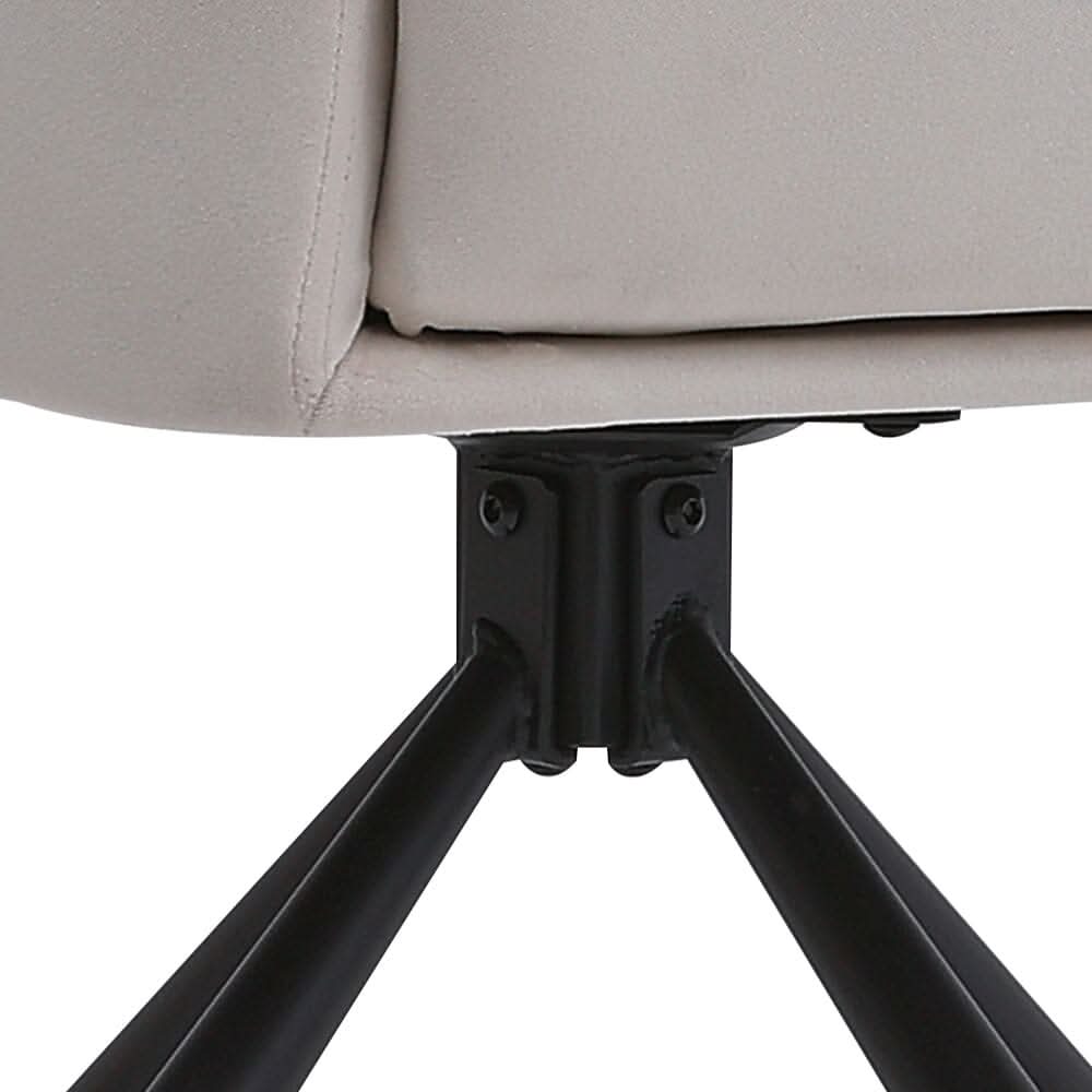 Modern Upholstered Swivel Armchair with Black Legs