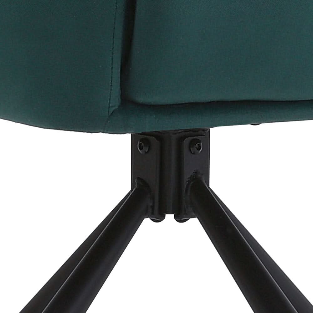 Modern Upholstered Swivel Armchair with Black Legs