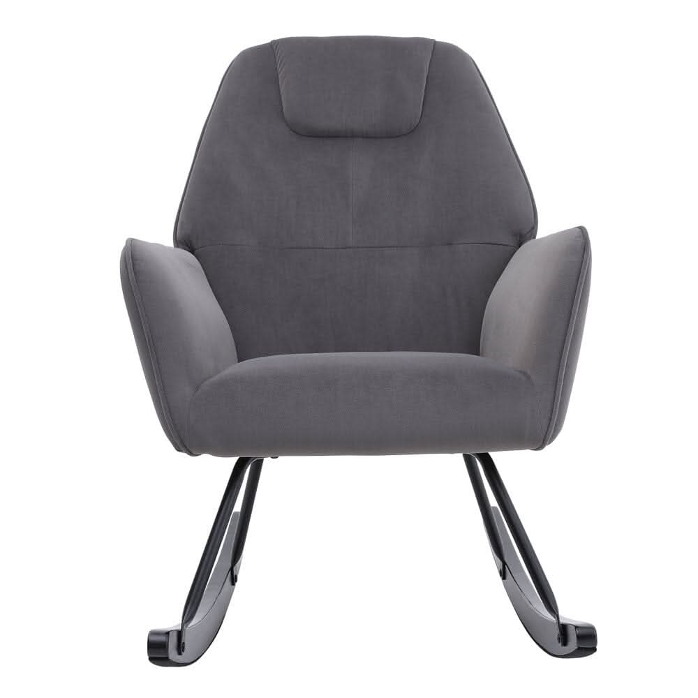 Comfy Grey Nursery Rocking Chair
