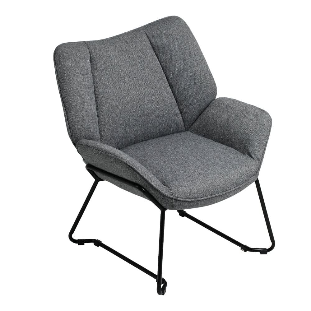Contemporary Metal Legs Tufted Leisure Armchair