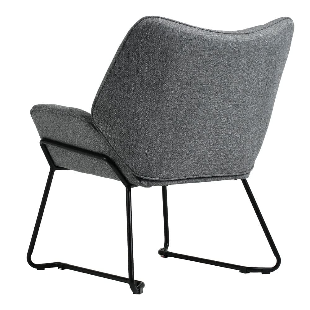 Contemporary Metal Legs Tufted Leisure Armchair