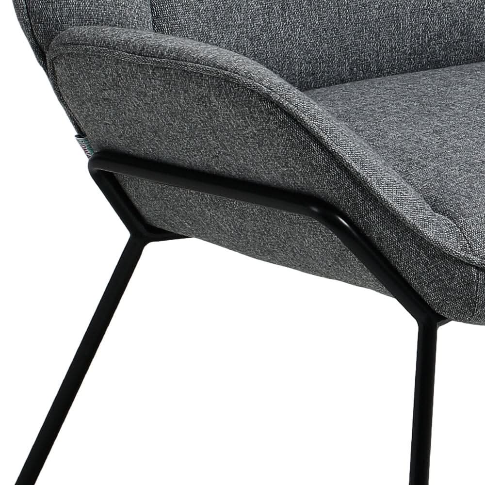 Contemporary Metal Legs Tufted Leisure Armchair
