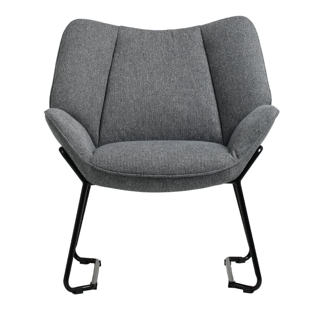Contemporary Metal Legs Tufted Leisure Armchair