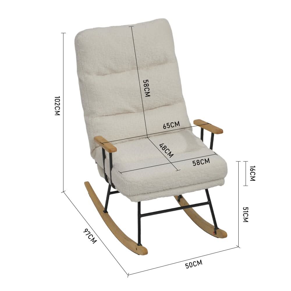 Tufted Upholstered Rocking Chair