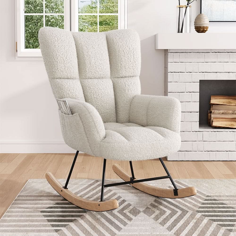 Tufted Upholstered Rocking Chair