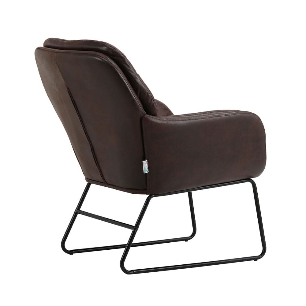 Contemporary Metal Legs Tufted Leisure Armchair