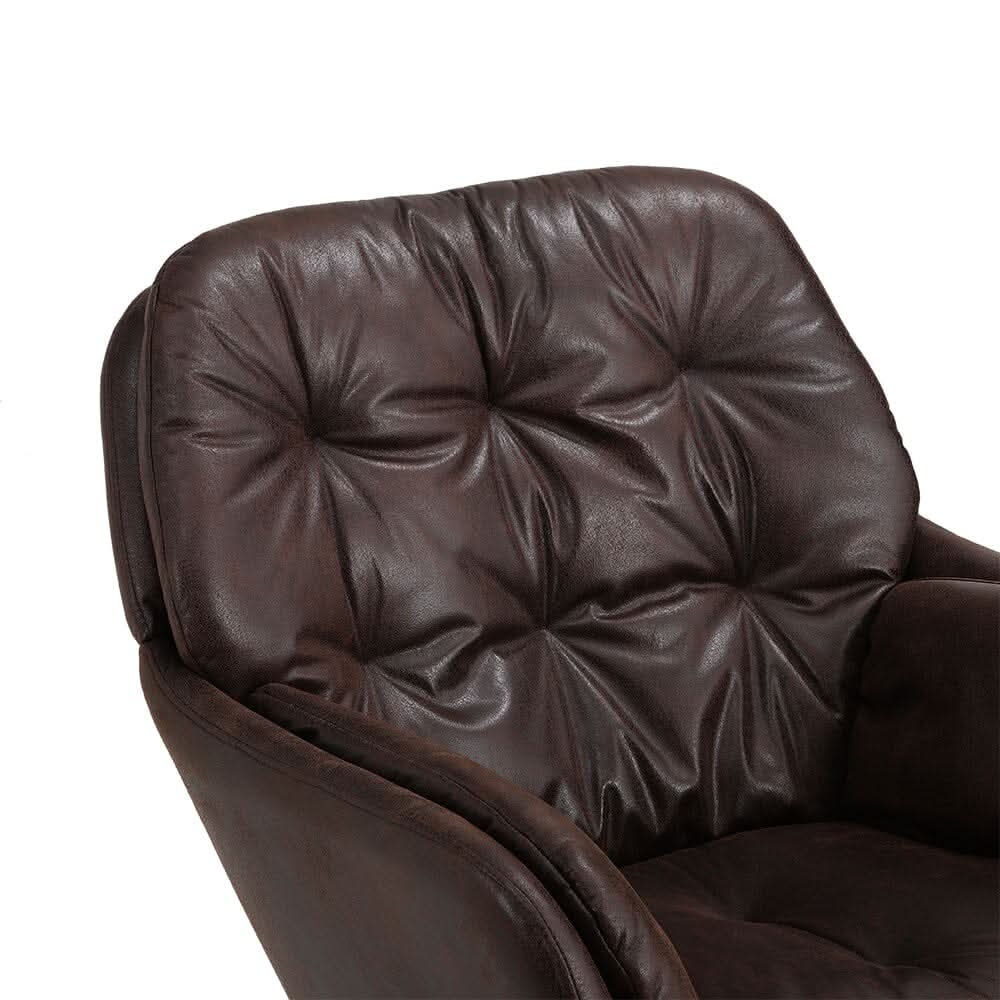 Contemporary Metal Legs Tufted Leisure Armchair