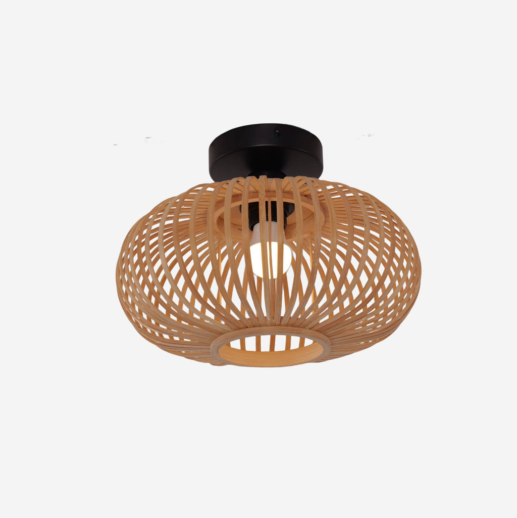 Lightsin Highly Cost-Effective Natural Woven Bamboo Wall Lamp