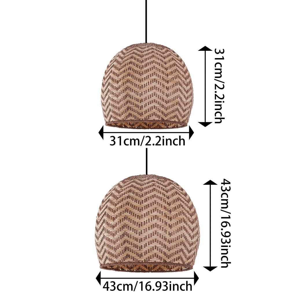 Lightsin Woven Rattan Ceiling Light with Wave Details for Modern Ceiling Lights