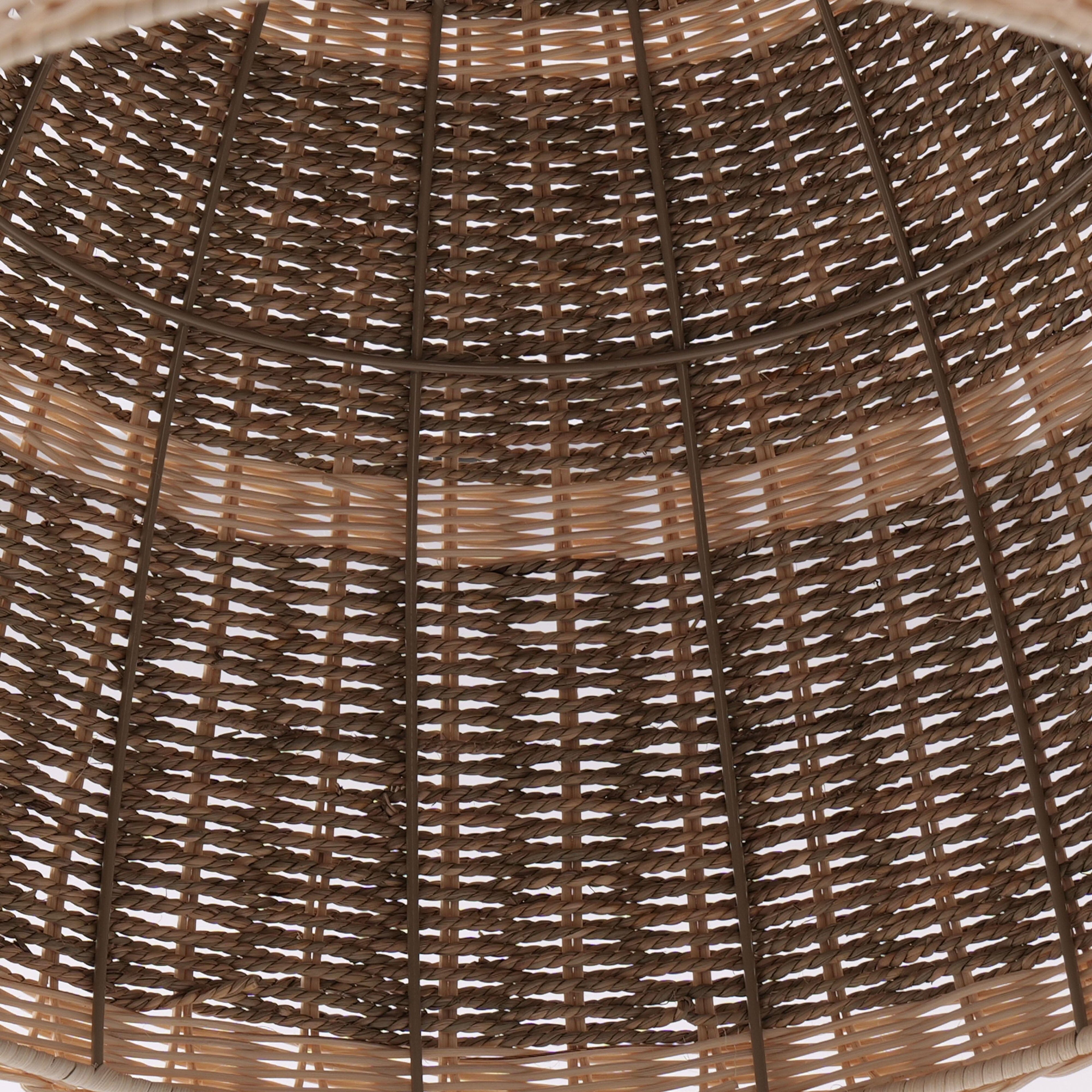 Lightsin Natural Grass Dome Pendant Light – Handwoven Ceiling Pendant Light for Boho, Living Room, and Eco-Friendly Interiors