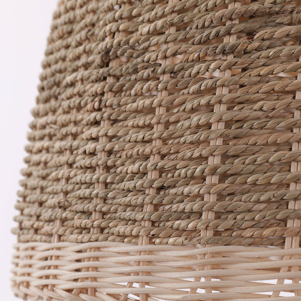 Lightsin Natural Grass Dome Pendant Light – Handwoven Ceiling Pendant Light for Boho, Living Room, and Eco-Friendly Interiors