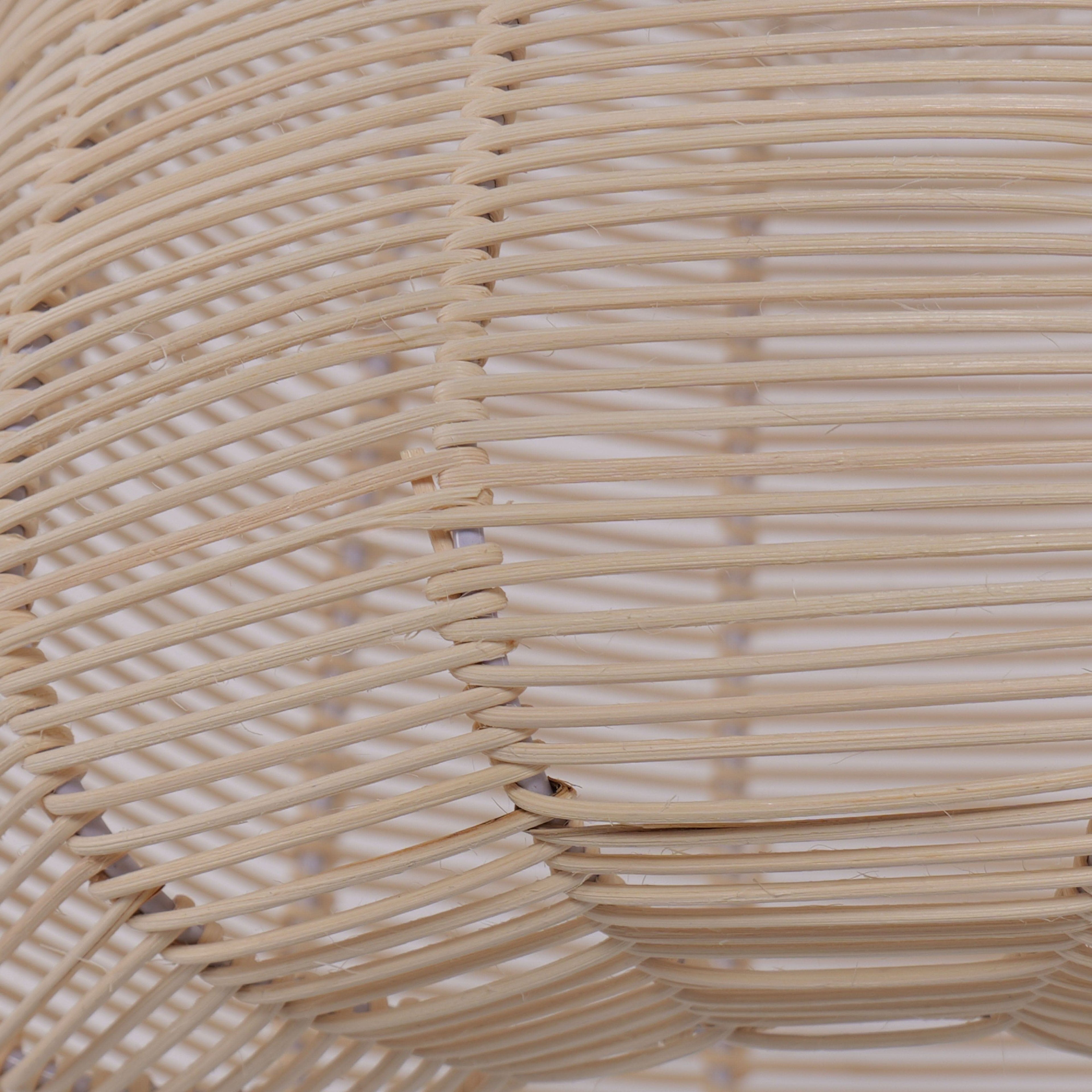 Lightsin Natural Rattan Pendant Light – Handwoven Ceiling Pendant Light for Living Room, Bedroom, and Ambient Boho Interiors