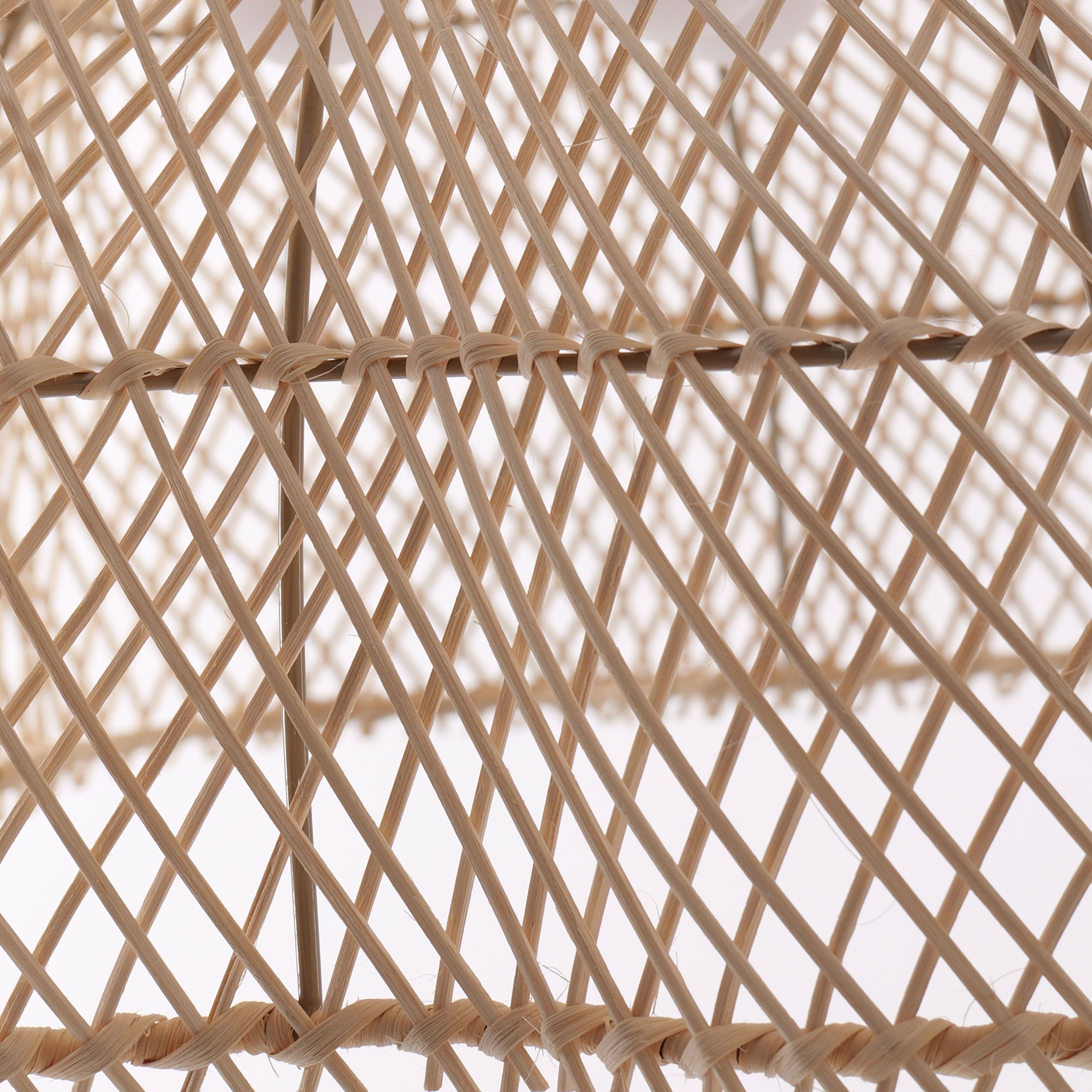 Lightsin Cella-Handcrafted Bamboo Rattan Pendant Light with Tranquil Umbrella Design