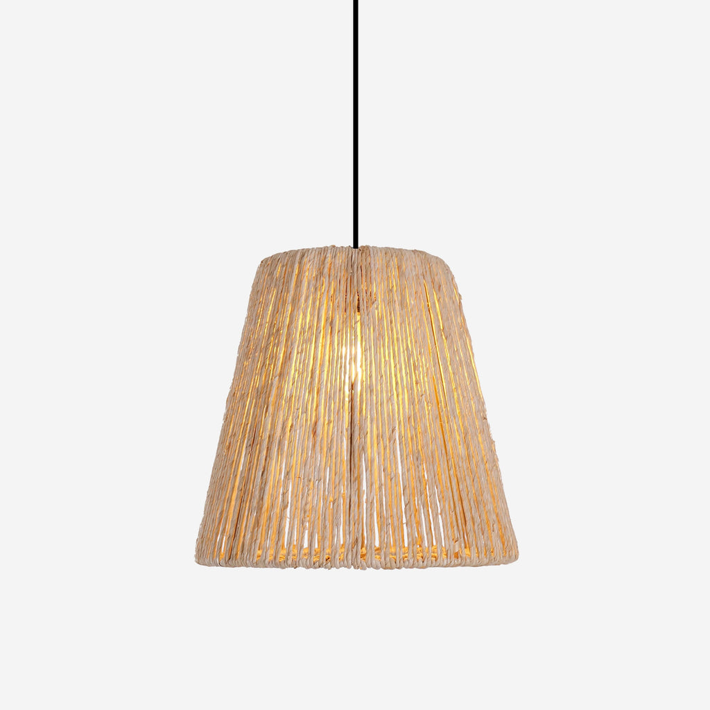 Lightsin Rustic Hemp Rope Woven Pendant Light for Cozy Interiors
