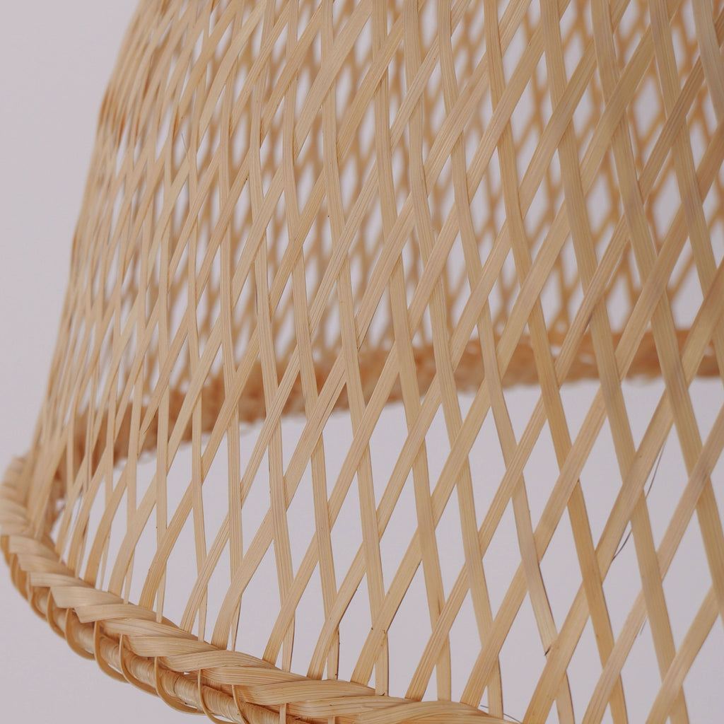 Lightsin Cella-Bamboo Dome Pendant Light – Handwoven Ceiling Lighting for Living Room & Kitchen
