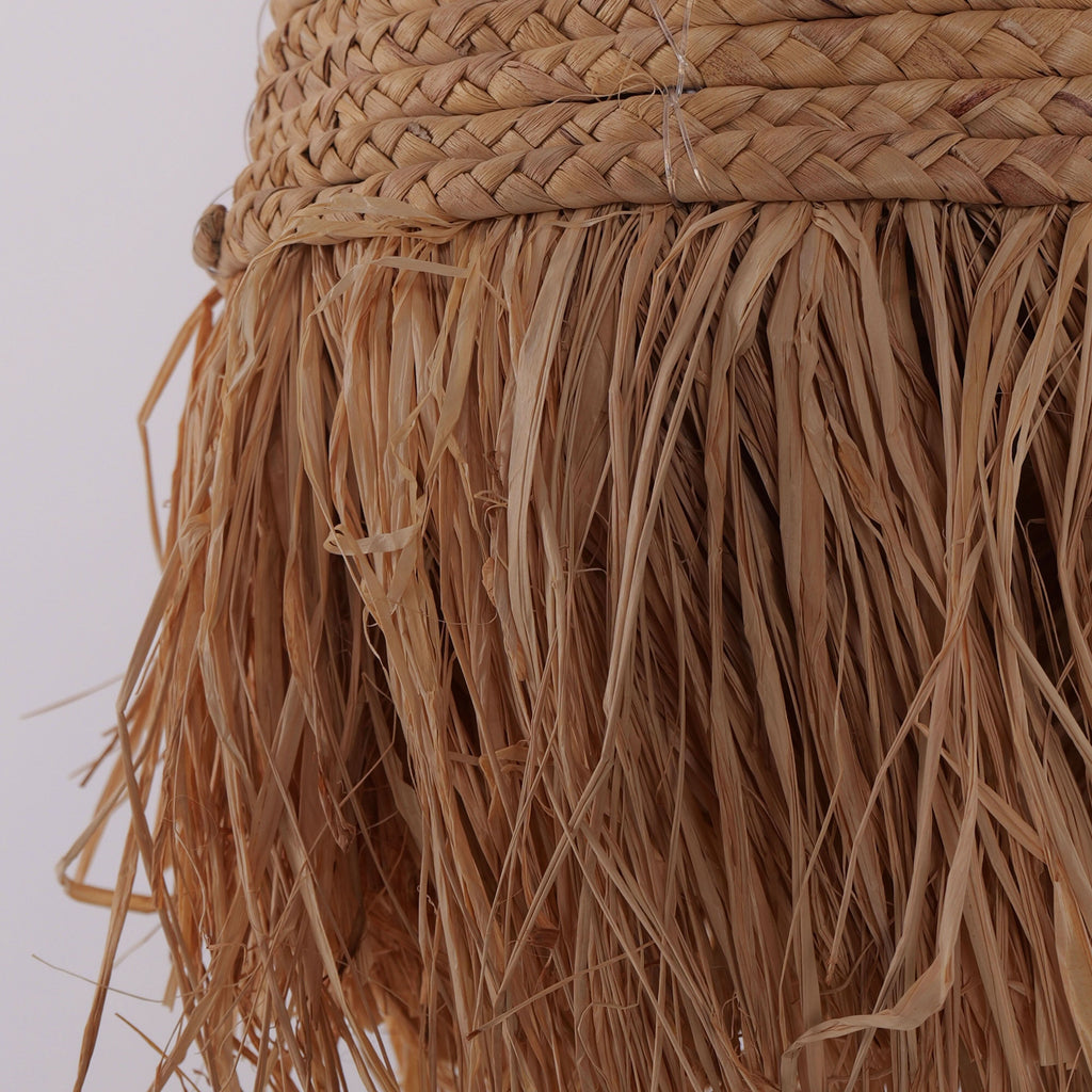 Lightsin Zen Wabi-Sabi Woven Pendant Light with Natural Grass Texture