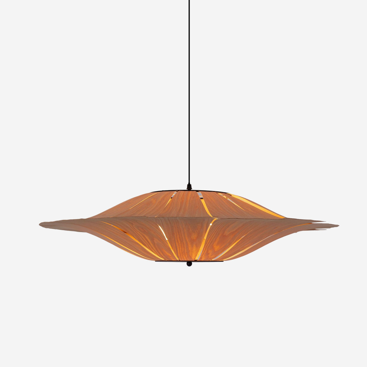 Lightsin Serene Wood Veneer LED Pendant Light with Tranquil Disc Design