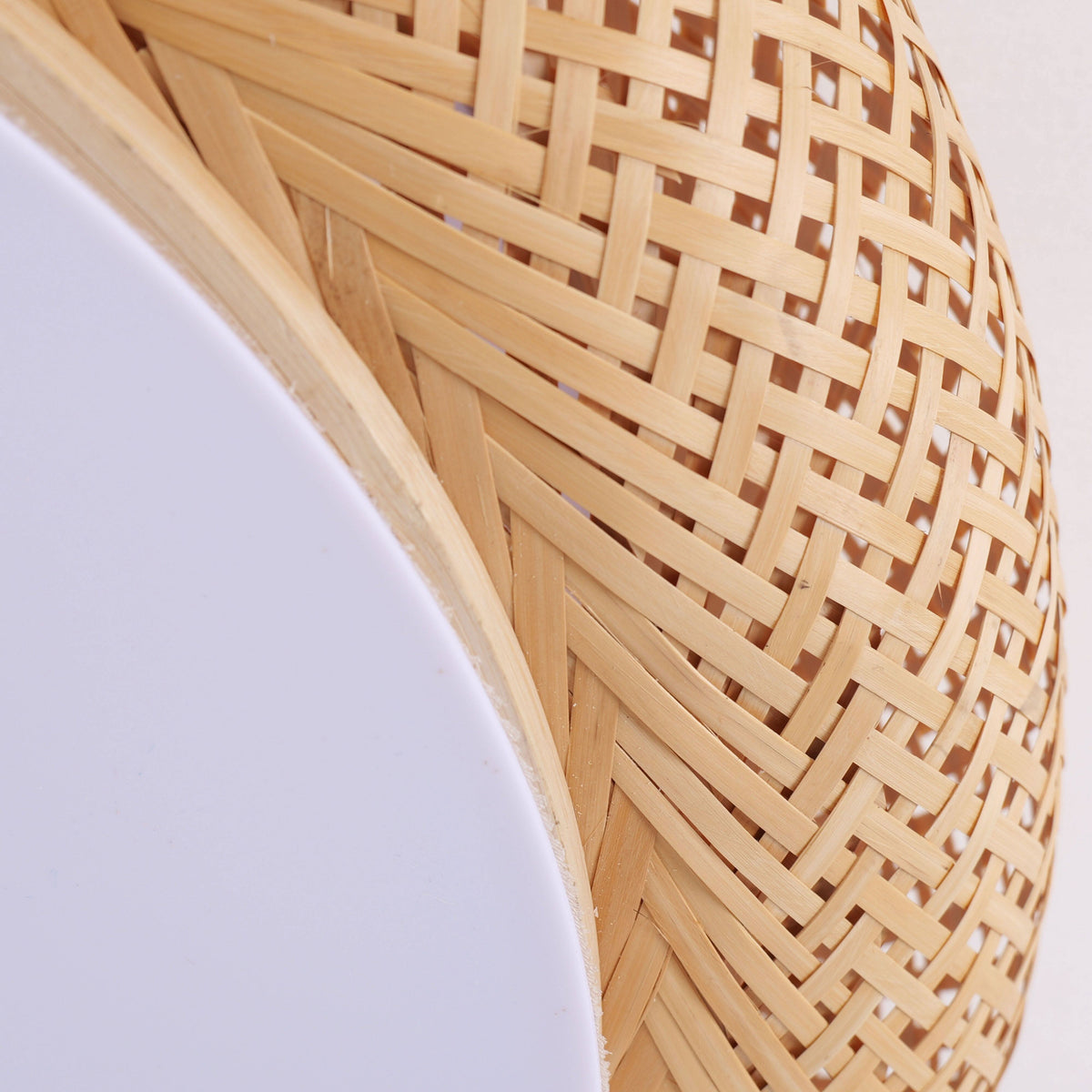 Lightsin Lutta-Handwoven Bamboo Ceiling Light – Zen-Style LED Fixture for Living Room, Bedroom & Dining Room