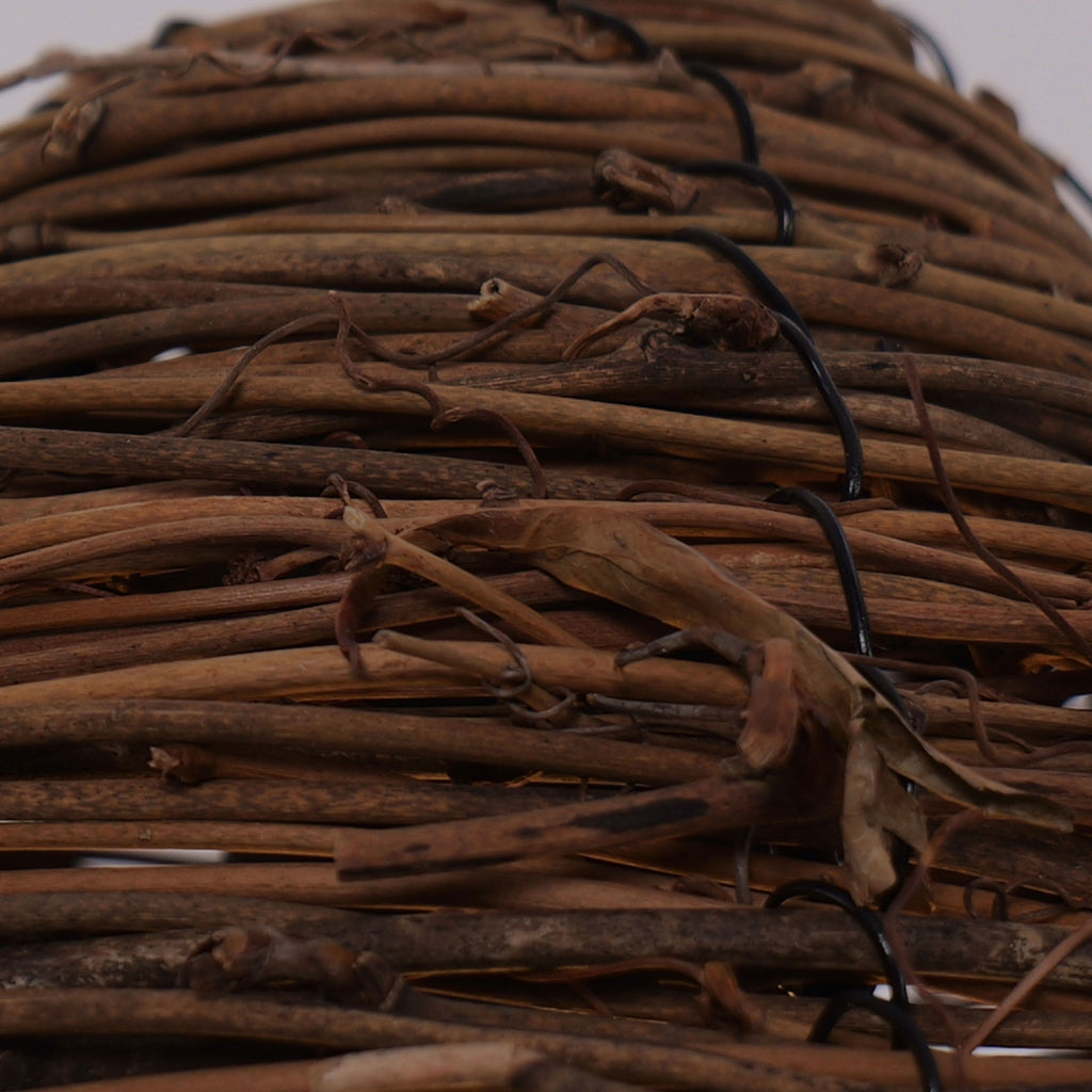 Lightsin Handcrafted Rustic Woven Rattan and Iron Pendant Light
