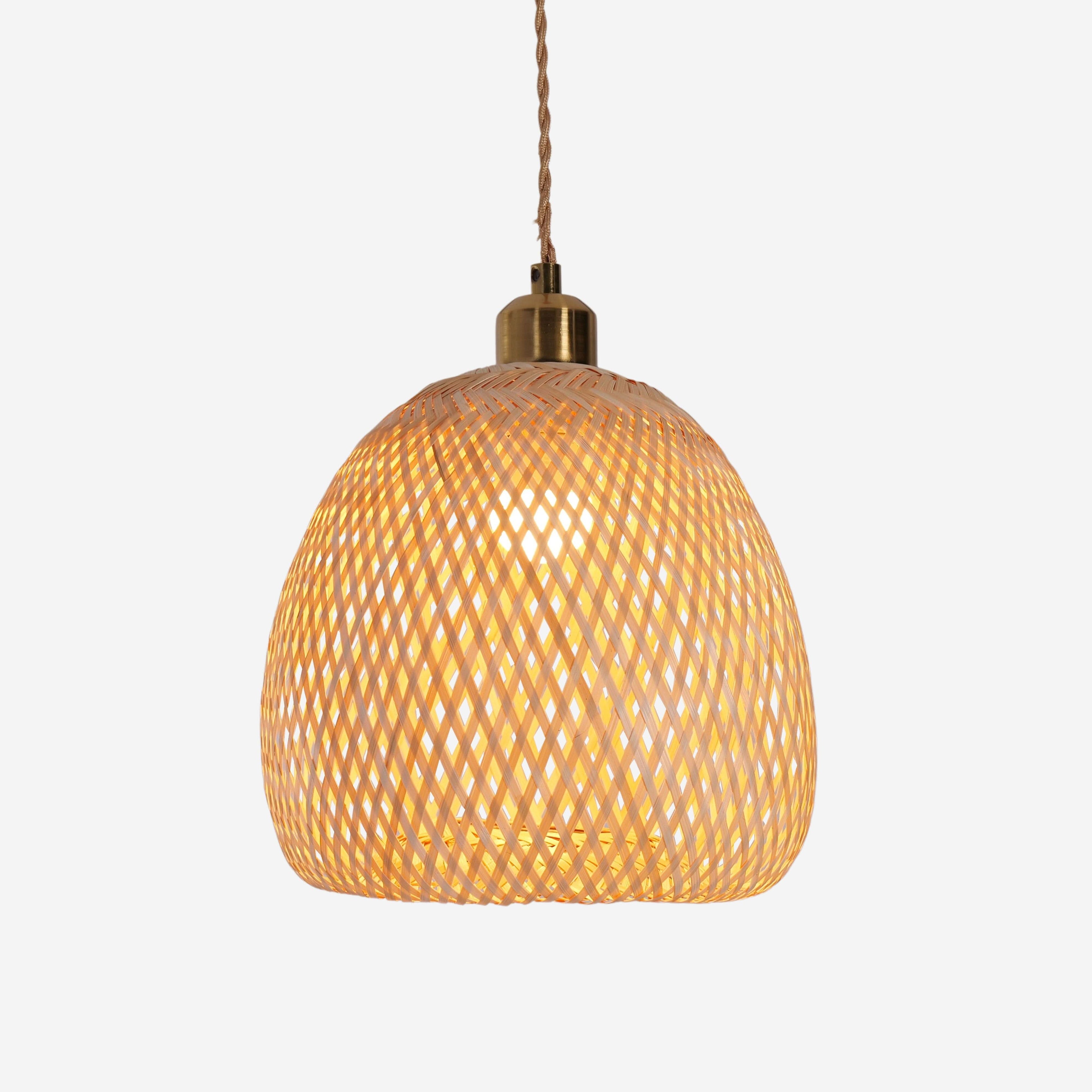 Lightsin Handwoven Bamboo Pendant Light – Natural, Eco-Friendly Lighting for Cozy Spaces