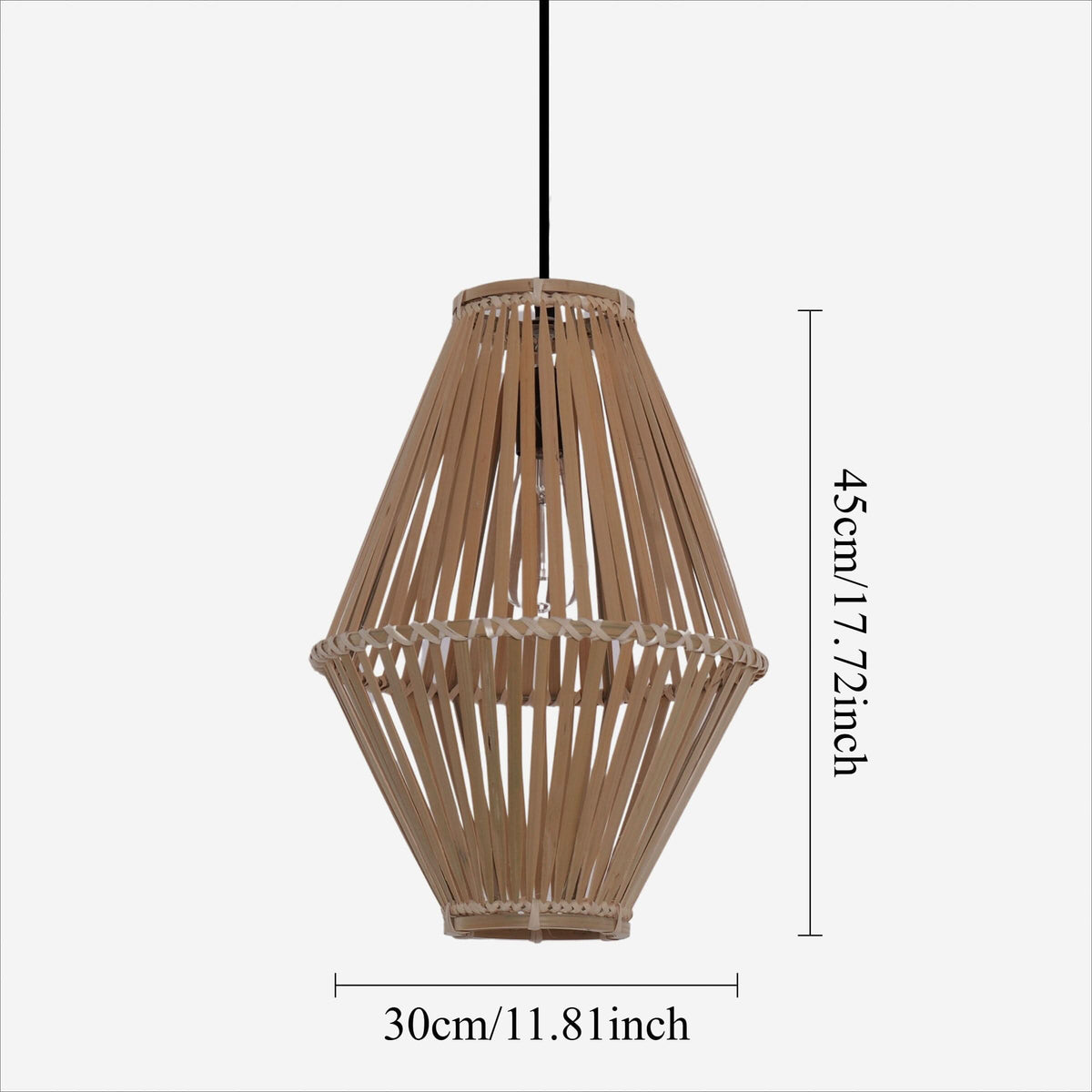 Lightsin Sustainable Geometric Bamboo Pendant Light