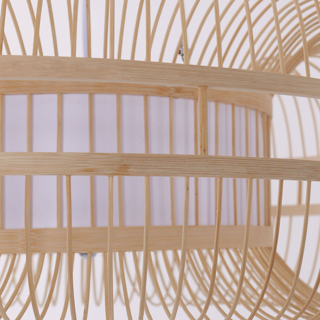 Lightsin LED Bamboo Pendant Light Drum-Shaped 45/60/70/80 Dia