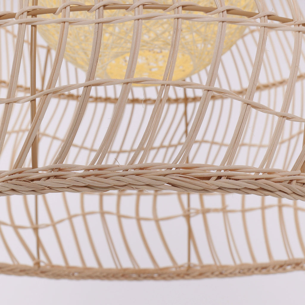 Cella-Lightsin Natural Rattan Pendant Light with Optional Woven Inner Sphere