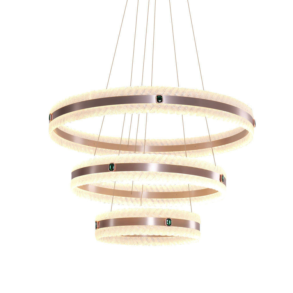 Lightsin Elegant Gold Interwoven Ring Pendant Light