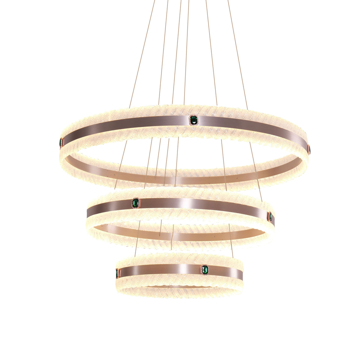 Lightsin Elegant Gold Interwoven Ring Pendant Light