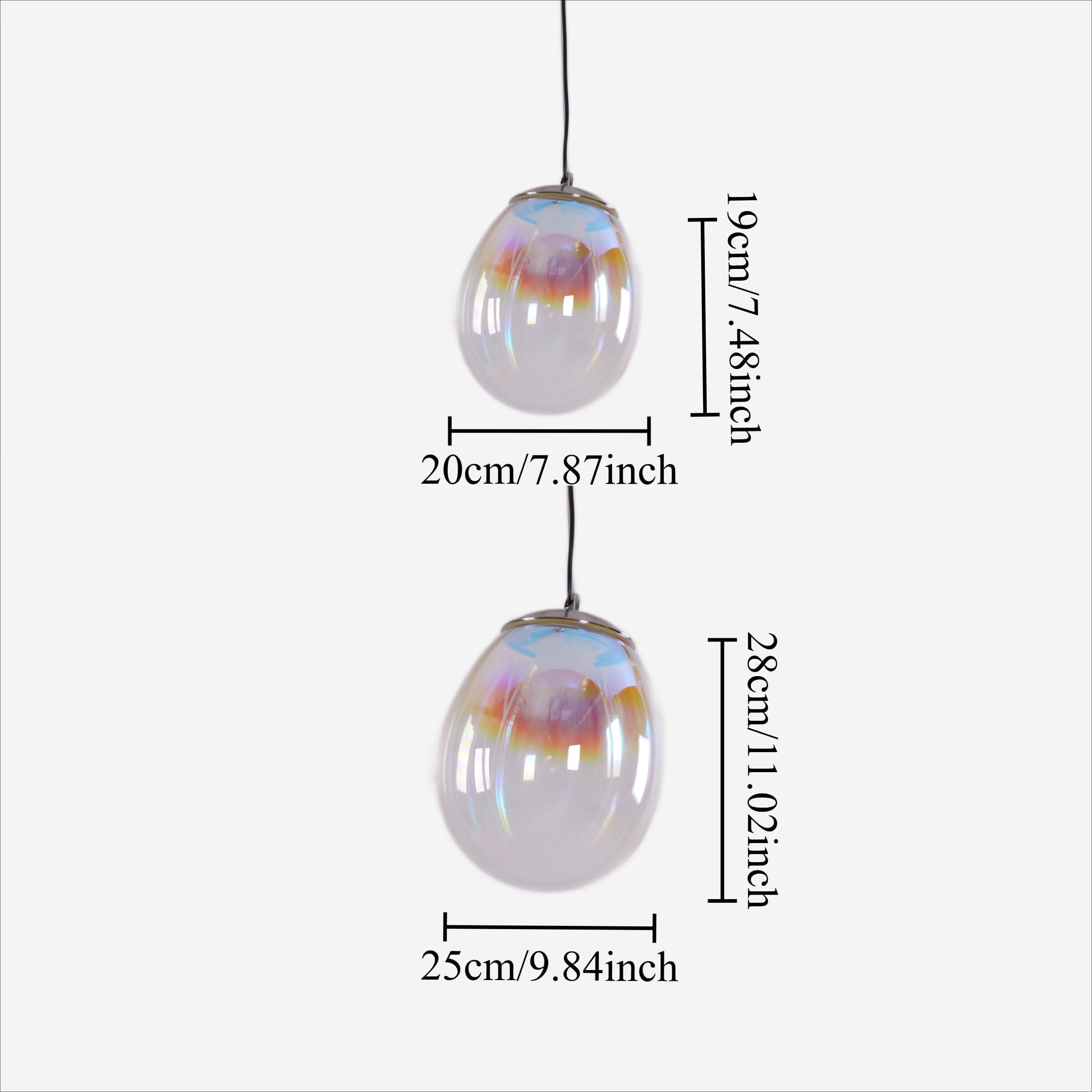 Lightsin Pendant Ceiling Light with Elegant Nebula Coloured Glass