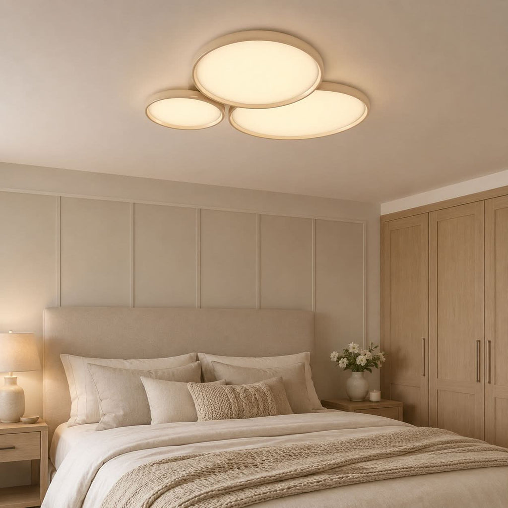 Lightsin Full Spectrum Dimmable Ivory White Aluminum Round LED Ceiling Light