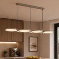 Lightsin Sleek Silver Linear Pendant Light with Acrylic Shades