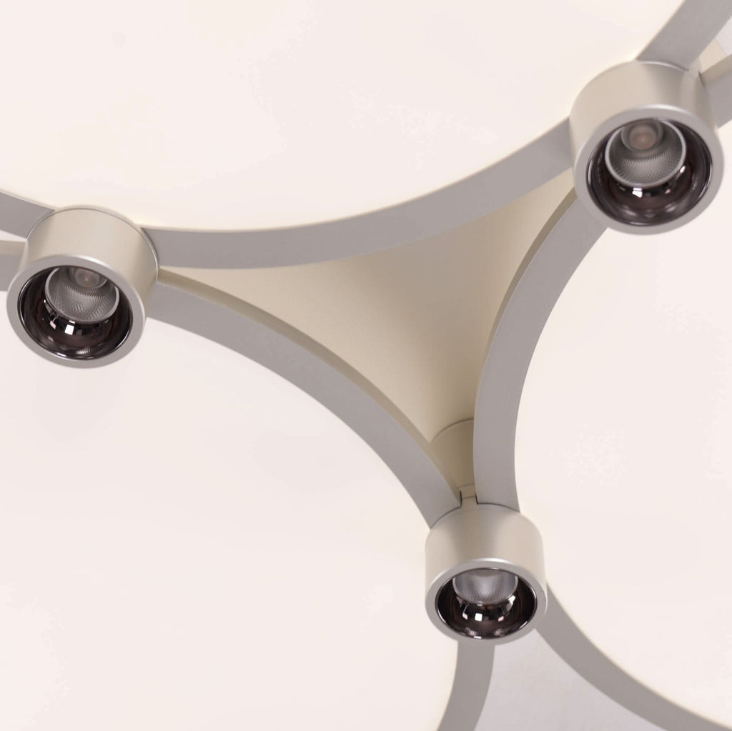 Lightsin Modern Three-Disk Silver/Gold Full Spectrum Ceiling Light