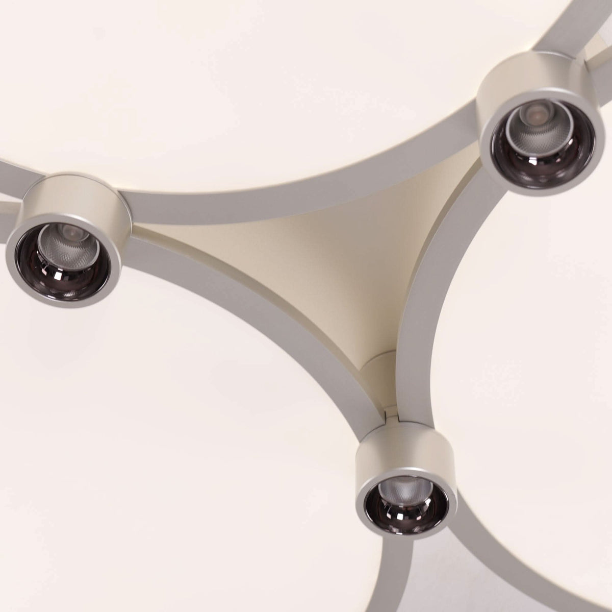 Lightsin Modern Three-Disk Silver/Gold Full Spectrum Ceiling Light