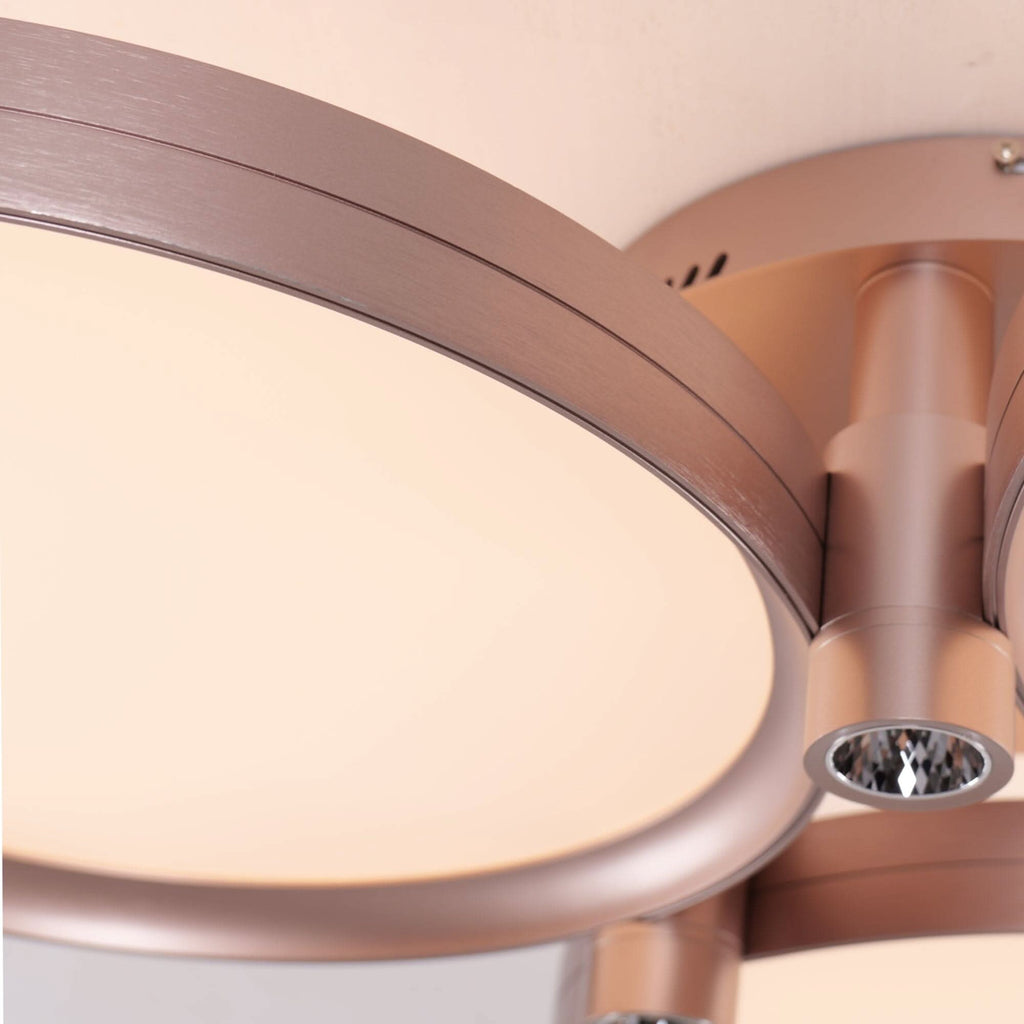 Lightsin Modern Three-Disk Silver/Gold Full Spectrum Ceiling Light