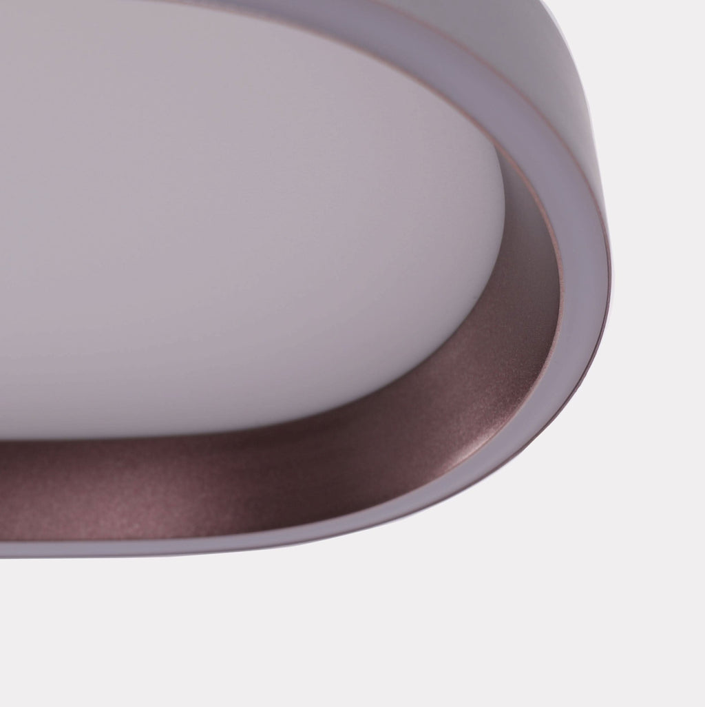Lightsin Contemporary Gray-Brown Elliptical Dimmable Pendant Light