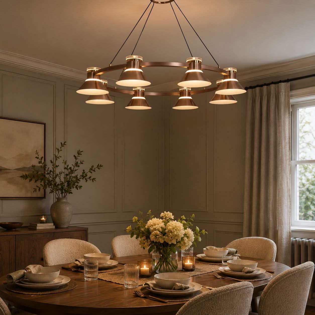 Lightsin Modern Aluminum LED Pendant Light with 3-Colour Changing